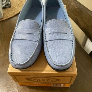 Women’s blue Leather Tod’s loafers